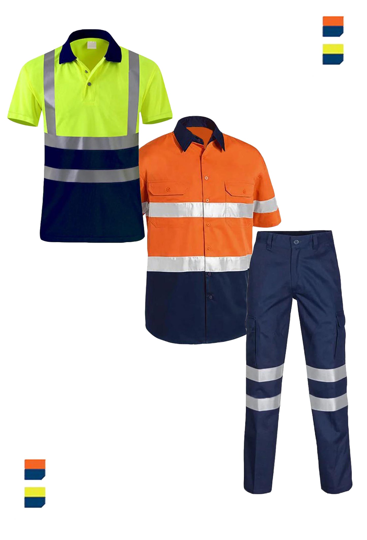 Dressworks Hi Vis workwear summer pack, hi vis shirt and pants